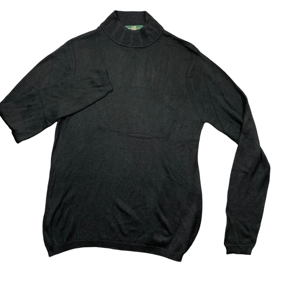 Orvis Other - Orvis Medium Black 100% Silk Men’s Mock Neck Sweater Long Sleeve